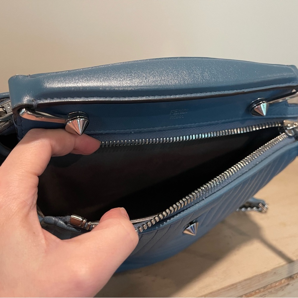 Fendi Dotcom Lambskin medium blue - Picture 10 of 11